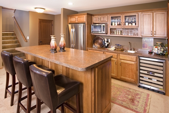 A Basement Wet Bar 2 Custom Home Builders New Home Communities