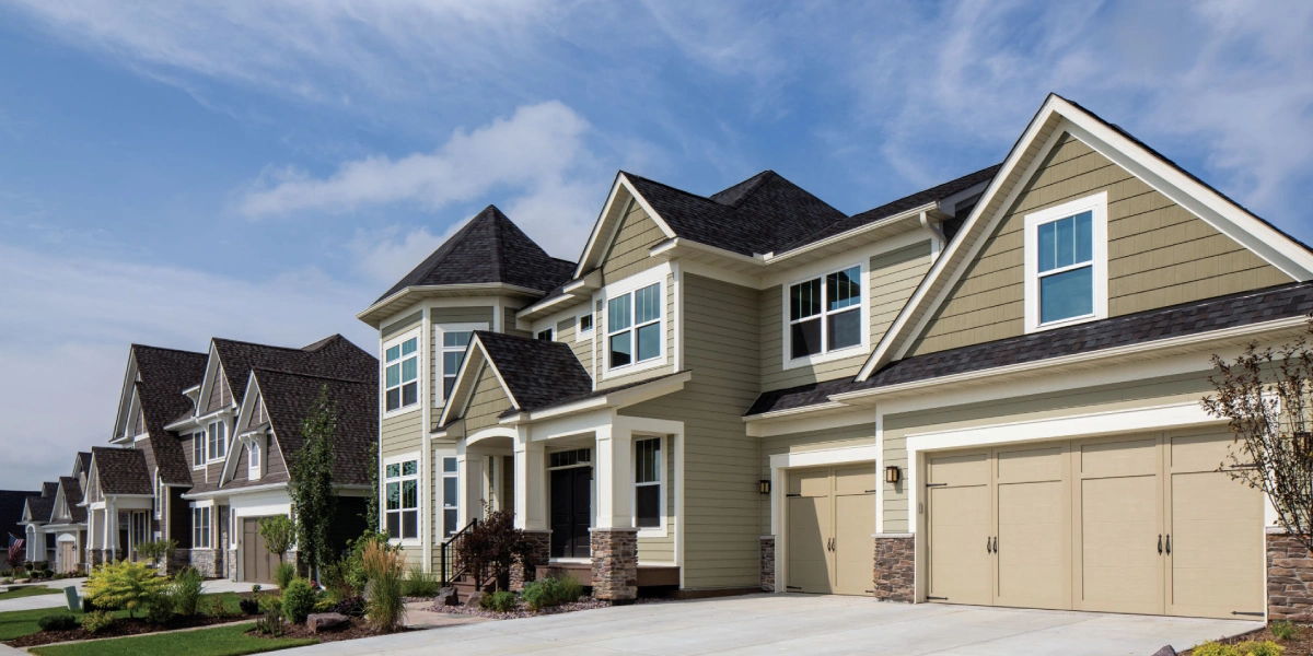 Custom homes in a master-planned residential community