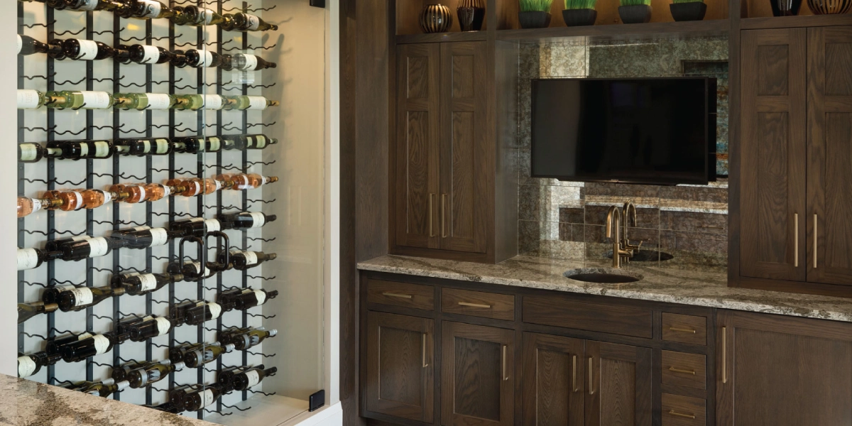 Custom wine storage and entertaining space